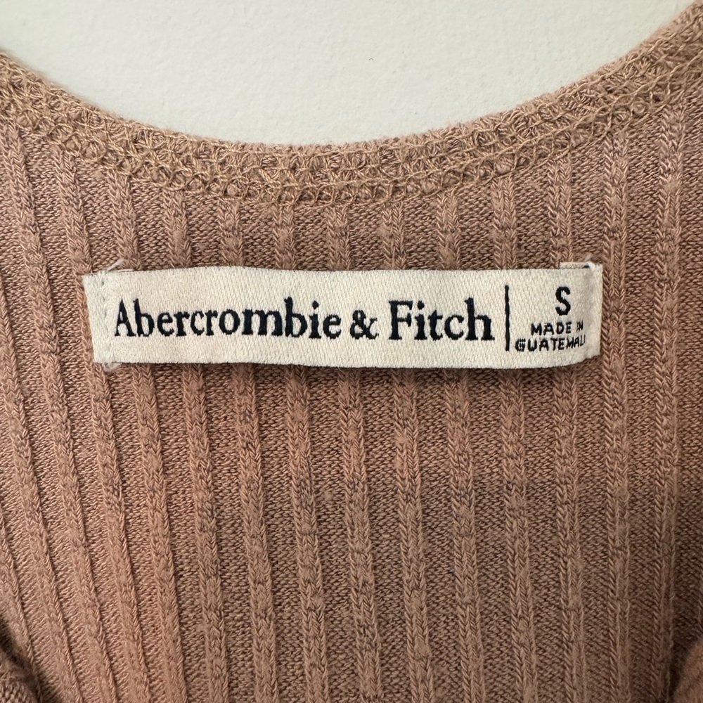 A&F Tan Ribbed Sweater Tank Top - Picture 3 of 3